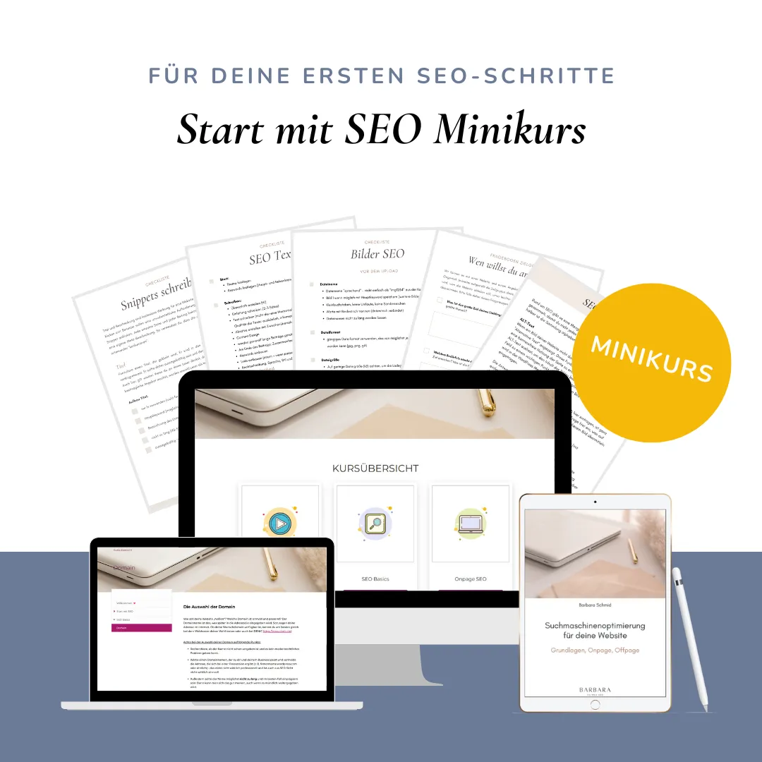 Der Start mit SEO Minikurs: Für deine ersten SEO-Schritte